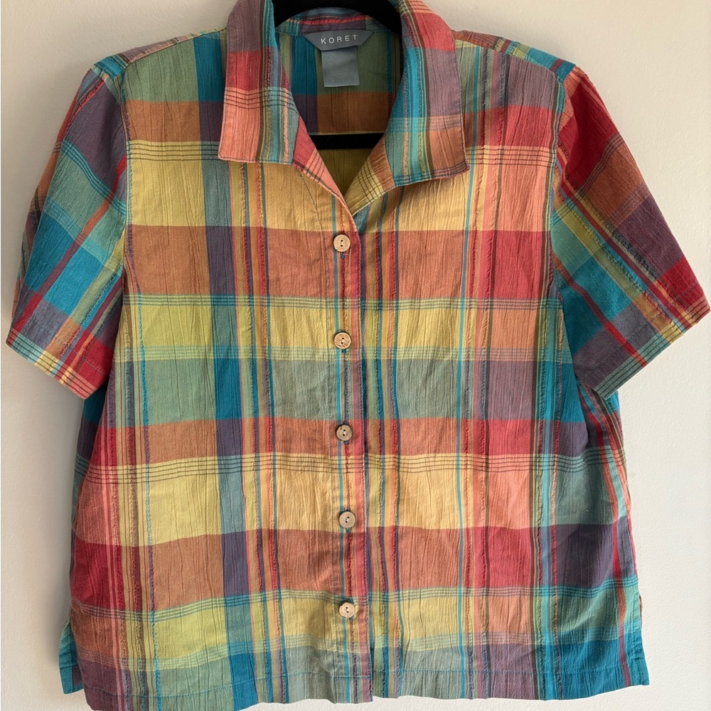 Koret Multicolor Plaid Button-Up Shirt